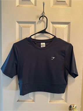Gymshark Darkest Teal Crossover Cropped Top